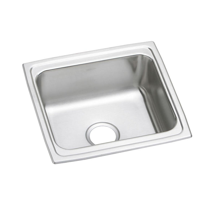 Lustertone Classic Stainless Steel 19 x 18 x 10-1/8 Single Bowl Drop-in Bar Sink with Perfect Drain
