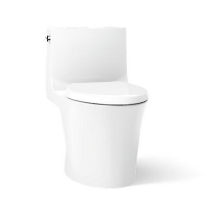Veil One-Piece Elongated Toilet with Skirted Trapway, Dual-Flush