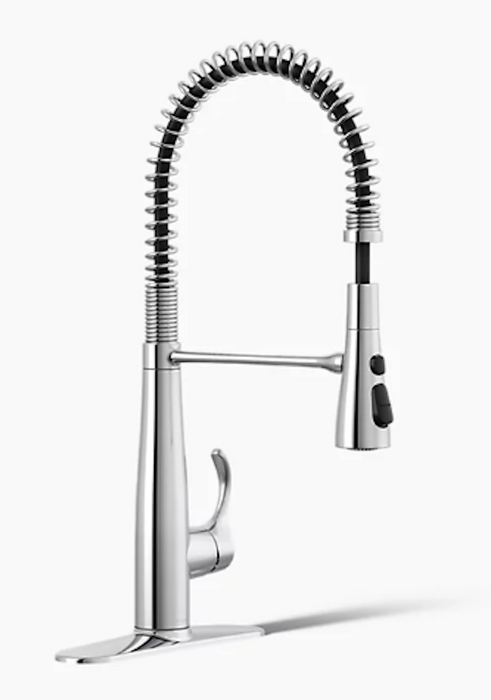 Simplice Semi-Professional Kitchen Sink Faucet with Three-Function Sprayhead