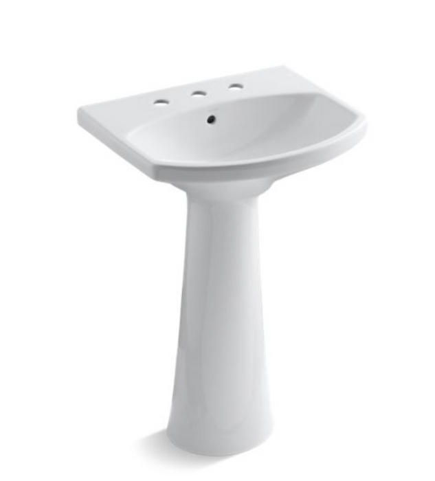 Cimarron 22-3/4 in Rectangular Pedestal Bathroom Sink