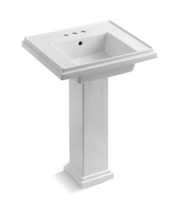 Tresham 24 in Square Pedestal Bathroom Sink