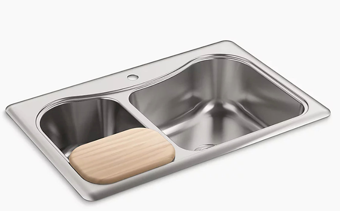 Staccato 33 in Double Bowl Kitchen Sink