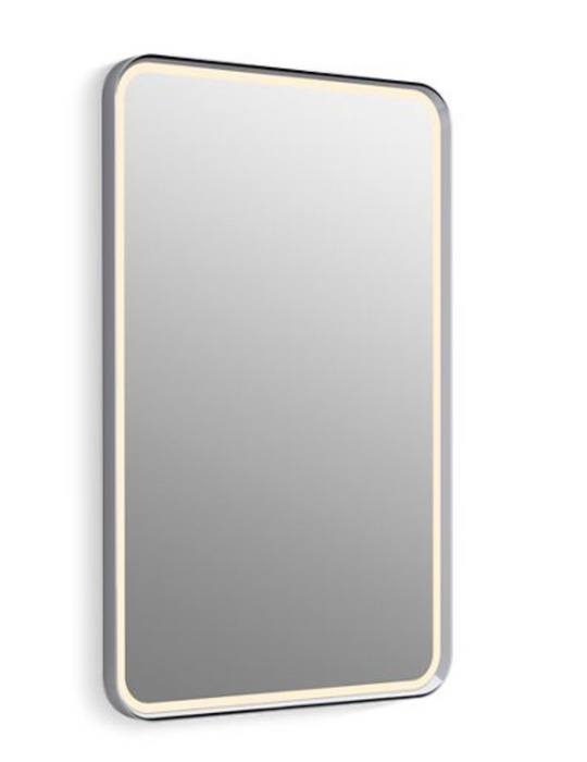 Essential Ultrabright 22 in x 34 in Rectangular Lighted Framed Mirror