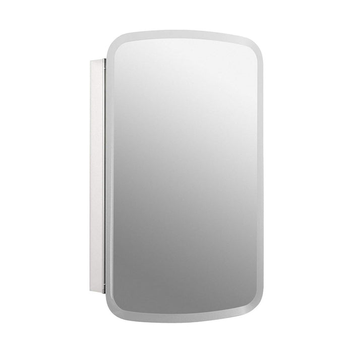 Bancroft® 20" W x 31" H Aluminum Single-Door Medicine Cabinet w/ Mirrored Door, Beveled Edges