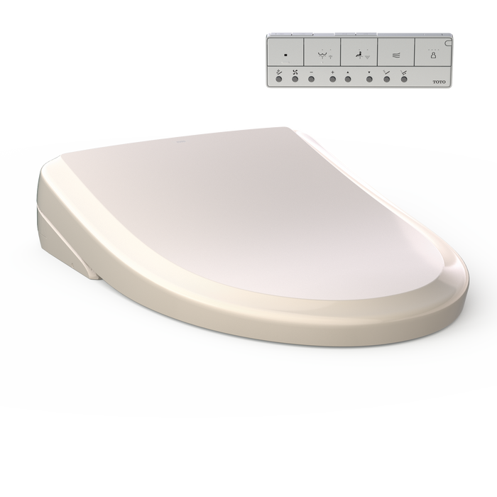 TOTO WASHLET S7A Electronic Bidet Toilet Seat with EWATER+ Bowl and Wand Cleaning and Auto Open and Close Classic Lid, Elongated, Sedona Beige