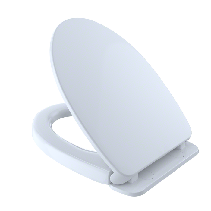 TOTO SoftClose Slow Close Elongated Toilet Seat and Lid, Cotton White - SS124#01