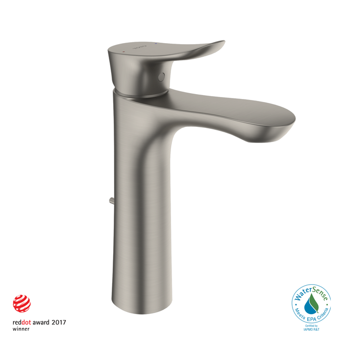 TOTO GO 1.2 GPM Single Handle Semi-Vessel Bathroom Sink Faucet with COMFORT GLIDE Technology, Polished Chrome