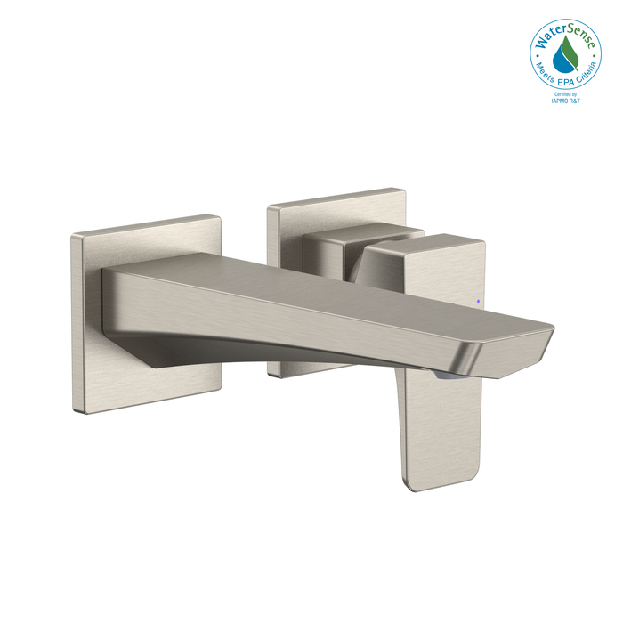 TOTO GE 1.2 GPM Wall-Mount Single-Handle Bathroom Faucet with COMFORT GLIDE Technology, Brushed Nickel