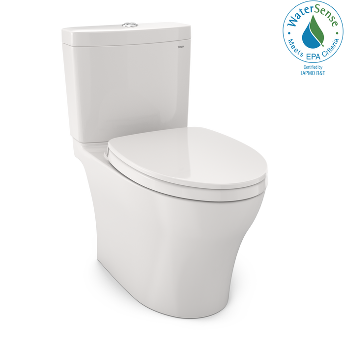 TOTO¨ Aquia IV Two-Piece Elongated Dual Flush 1.28 and 0.9 GPF Universal Height Toilet with CEFIONTECT, WASHLET+ Ready, Colonial White - MS446124CEMFGN#11