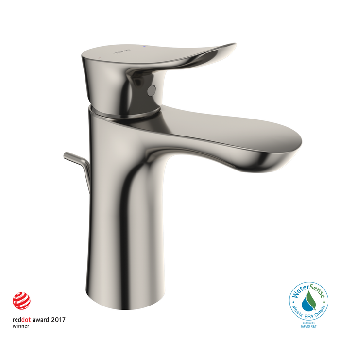 TOTO GO 1.2 GPM Single Handle Bathroom Sink Faucet with COMFORT GLIDE Technology and Drain Assembly, Polished Nickel