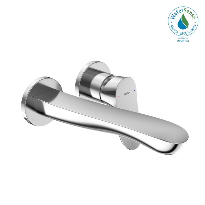 TOTO GO 1.2 GPM Wall-Mount Single-Handle L Bathroom Faucet with COMFORT GLIDE Technology, Polished Chrome