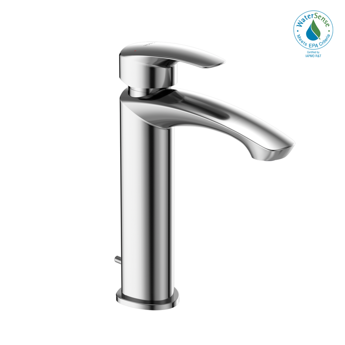 TOTO GM 1.2 GPM Single Handle Semi-Vessel Bathroom Sink Faucet with COMFORT GLIDE Technology, Polished Chrome - TLG09303U#CP