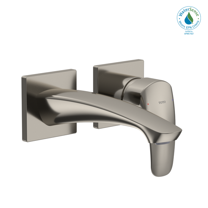 TOTO GM 1.2 GPM Wall-Mount Single-Handle Bathroom Faucet with COMFORT GLIDE Technology, Polished Nickel