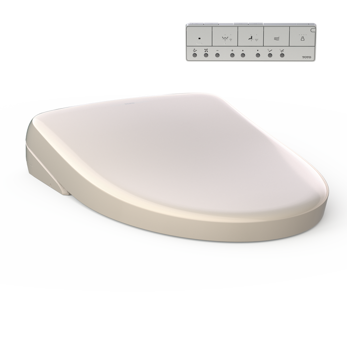TOTO WASHLET S7A Electronic Bidet Toilet Seat with EWATER+ Bowl and Wand Cleaning, Auto Open and Close Contemporary Lid, Elongated, Sedona Beige