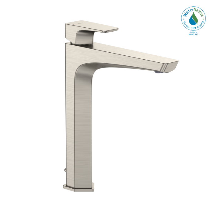 TOTO GE 1.2 GPM Single Handle Vessel Bathroom Sink Faucet with COMFORT GLIDE Technology, Brushed Nickel
