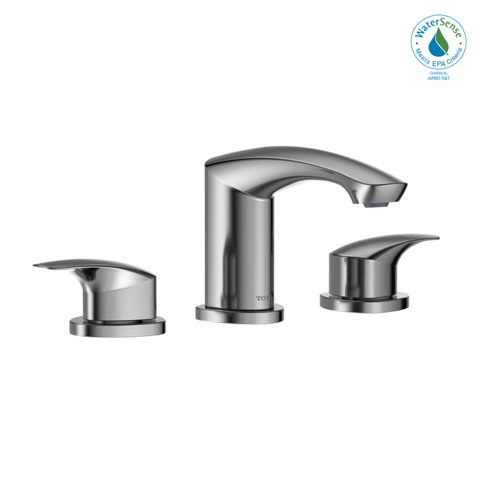 TOTO GM 1.2 GPM Two Handle Widespread Bathroom Sink Faucet, Polished Chrome