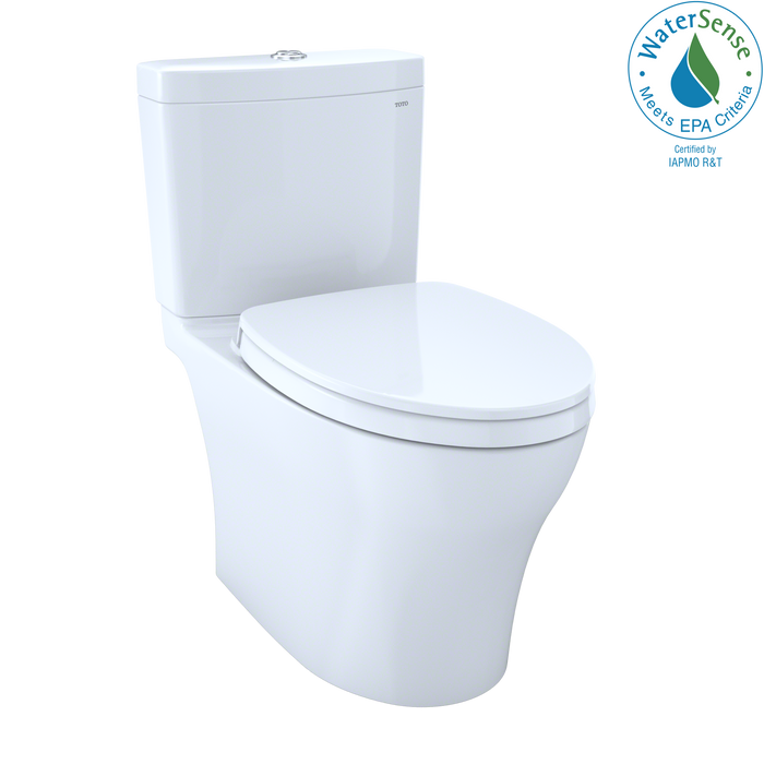 TOTO Aquia IV WASHLET+ Two-Piece Elongated Dual Flush 1.28 and 0.9 GPF Toilet with CEFIONTECT, Cotton White