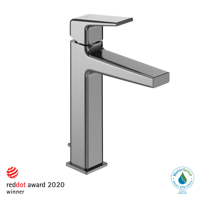 TOTO GB 1.2 GPM Single Handle Semi-Vessel Bathroom Sink Faucet with COMFORT GLIDE Technology, Polished Chrome - TLG10303U#CP