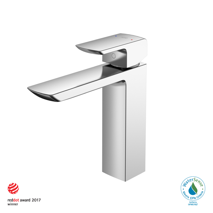TOTO GR 1.2 GPM Single Handle Semi-Vessel Bathroom Sink Faucet with COMFORT GLIDE Technology, Polished Chrome