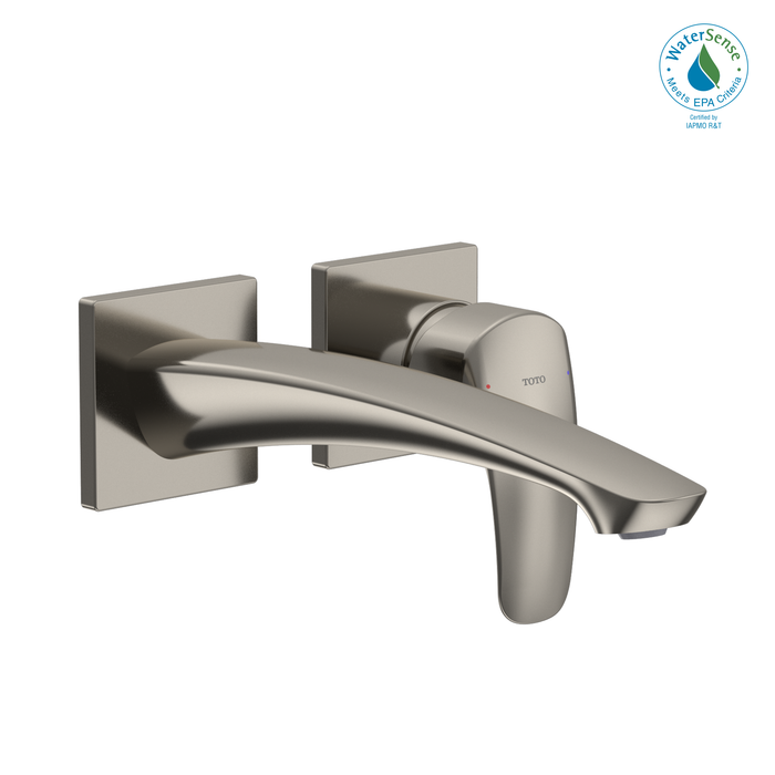 TOTO GM 1.2 GPM Wall-Mount Single-Handle Long Bathroom Faucet with COMFORT GLIDE Technology, Polished Nickel