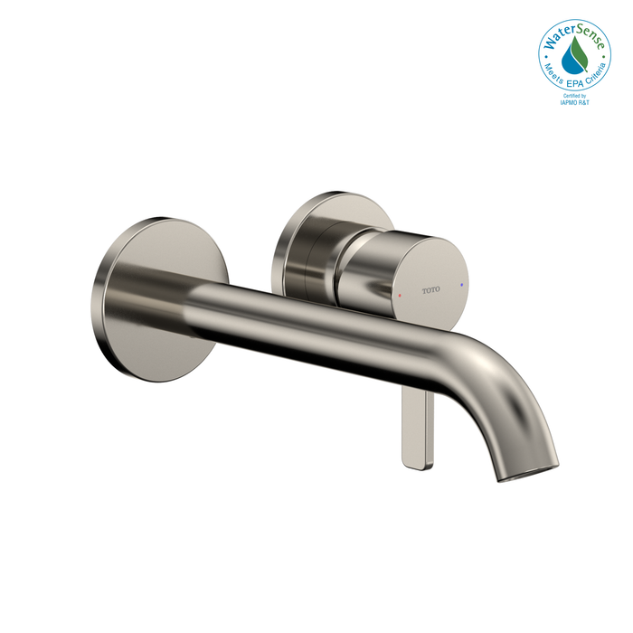 TOTO GF 1.2 GPM Wall-Mount Single-Handle Long Bathroom Faucet with COMFORT GLIDE Technology, Polished Nickel - TLG11308U#PN