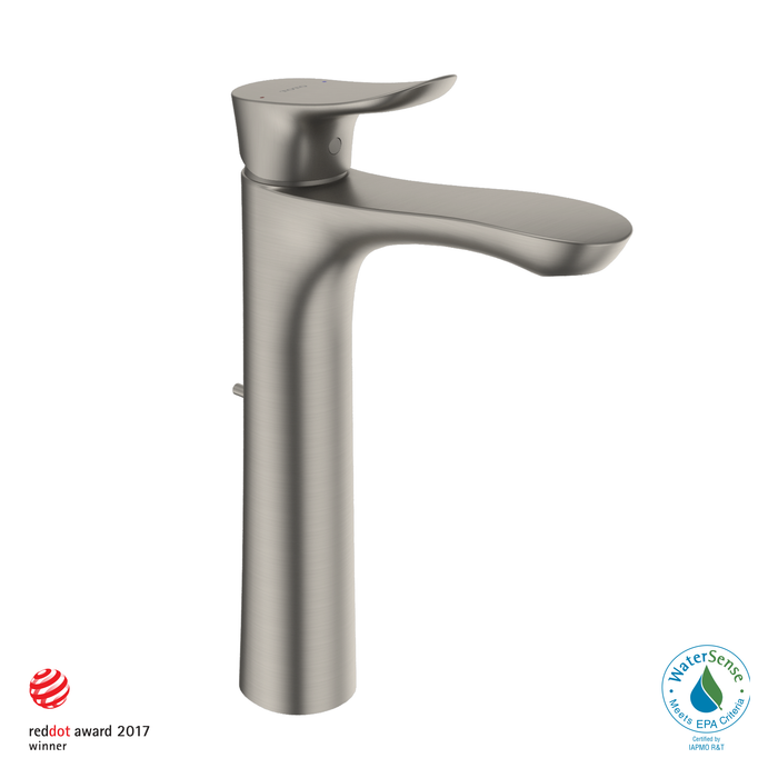 TOTO GO 1.2 GPM Single Handle Vessel Bathroom Sink Faucet with COMFORT GLIDE Technology, Brushed Nickel