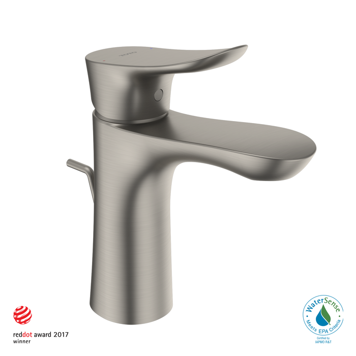 TOTO GO Series 1.2 GPM Single Handle Bathroom Sink Faucet with COMFORT GLIDE Technology and Drain Assembly, Brushed Nickel