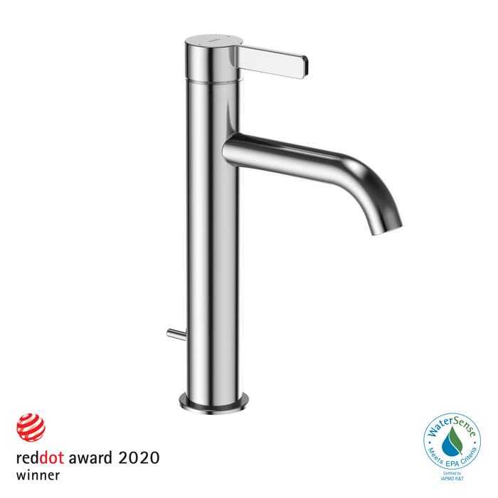 TOTO GF 1.2 GPM Single Handle Semi-Vessel Bathroom Sink Faucet with COMFORT GLIDE Technology, Polished Chrome - TLG11303U#CP