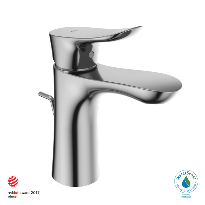 TOTO GO 1.2 GPM Single Handle Bathroom Sink Faucet with COMFORT GLIDE Technology and Drain Assembly, Polished Chrome