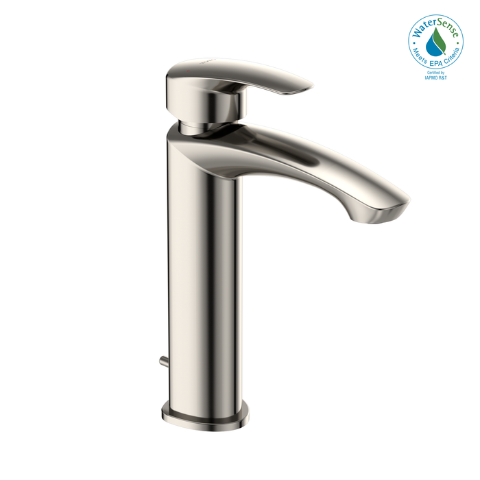 TOTO GM 1.2 GPM Single Handle Semi-Vessel Bathroom Sink Faucet with COMFORT GLIDE Technology, Polished Nickel - TLG09303U#PN