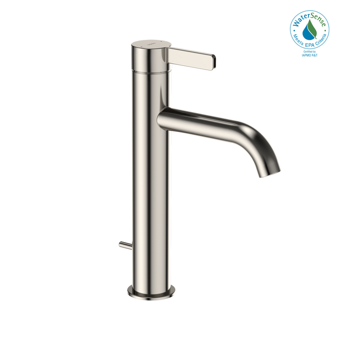 TOTO GF 1.2 GPM Single Handle Semi-Vessel Bathroom Sink Faucet with COMFORT GLIDE Technology, Polished Nickel - TLG11303U#PN