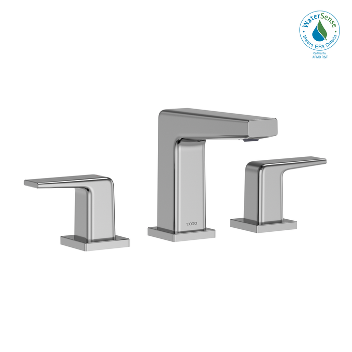 TOTO GB Series 1.2 GPM Two Handle Widespread Bathroom Sink Faucet with Drain Assembly, Polished Chrome - TLG10201U#CP