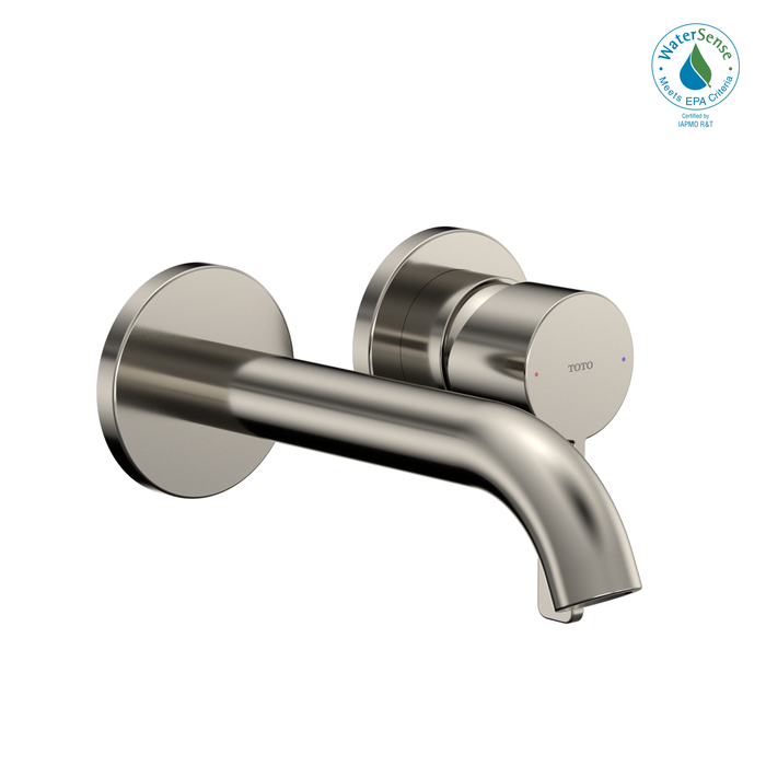 TOTO GF 1.2 GPM Wall-Mount Single-Handle Bathroom Faucet with COMFORT GLIDE Technology, Polished Nickel - TLG11307U#PN