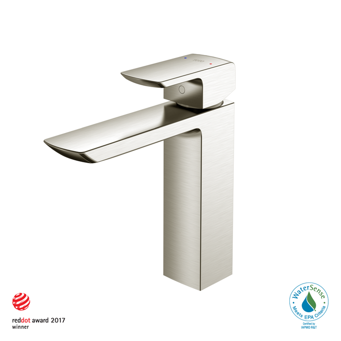 TOTO GR 1.2 GPM Single Handle Semi-Vessel Bathroom Sink Faucet with COMFORT GLIDE Technology, Brushed Nickel