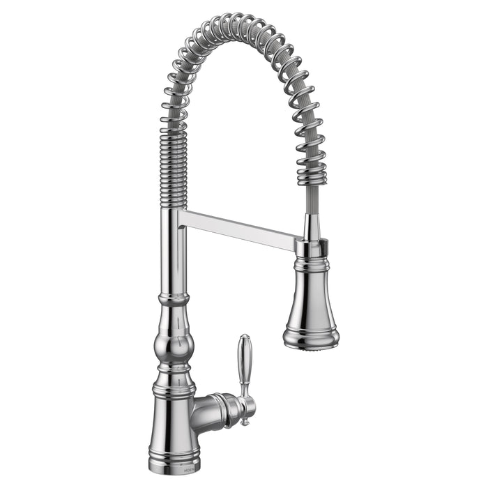 Weymouth Chrome One-Handle High Arc Pulldown Kitchen Faucet