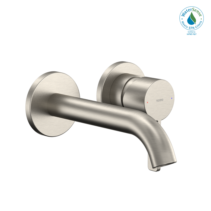 TOTO GF 1.2 GPM Wall-Mount Single-Handle Bathroom Faucet with COMFORT GLIDE Technology, Brushed Nickel - TLG11307U#BN