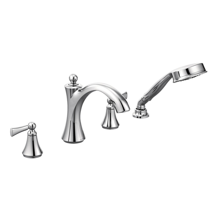 Wynford Two-Handle Diverter Roman Tub Faucet Including Handheld Shower