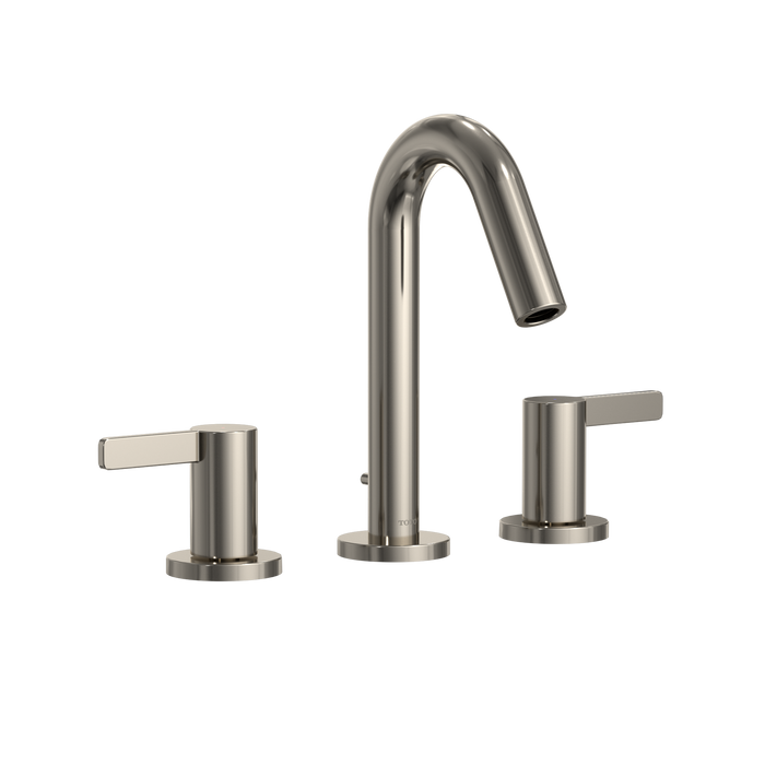 TOTO GF Series 1.2 GPM Two Lever Handle Widespread Bathroom Sink Faucet, Polished Nickel - TLG11201UA#PN
