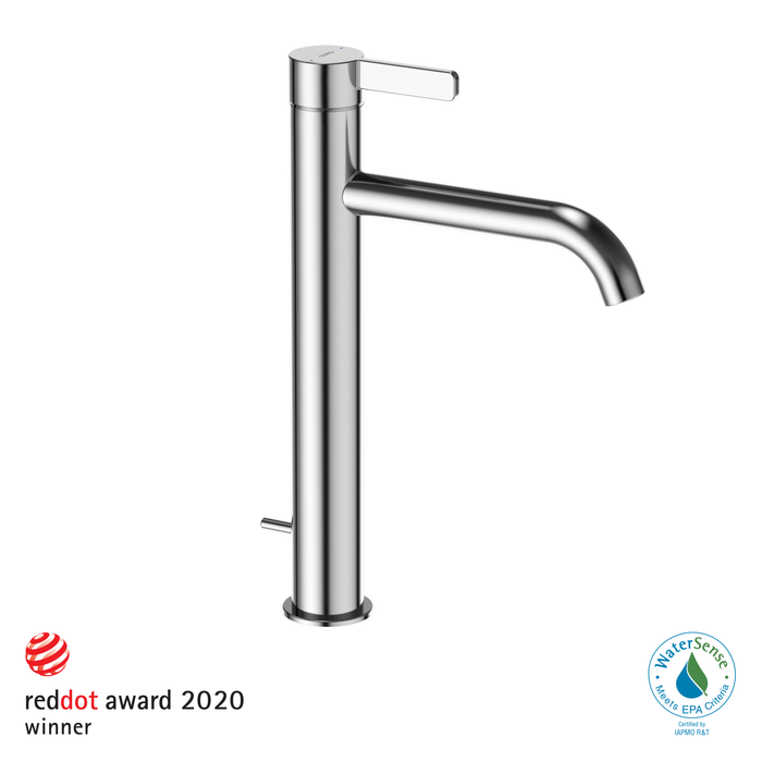 TOTO GF 1.2 GPM Single Handle Vessel Bathroom Sink Faucet with COMFORT GLIDE Technology, Polished Chrome - TLG11305U#CP