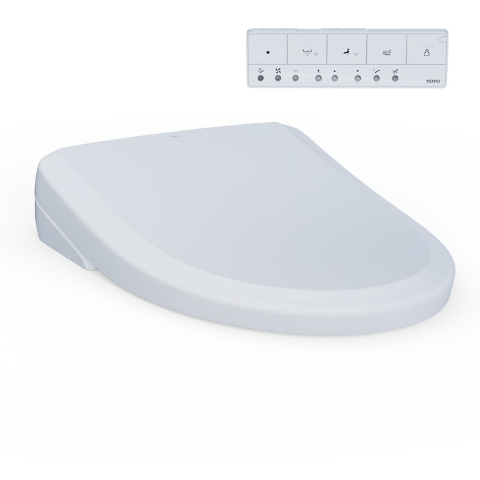 TOTO WASHLET+ S7A Electronic Bidet Toilet Seat, EWATER+ Bowl and Wand Cleaning, Auto Open and Close Classic Lid, Elongated, Cotton White