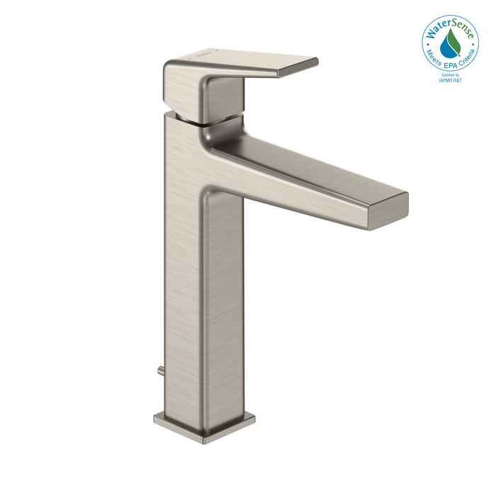 TOTO GB 1.2 GPM Single Handle Semi-Vessel Bathroom Sink Faucet with COMFORT GLIDE Technology, Brushed Nickel - TLG10303U#BN