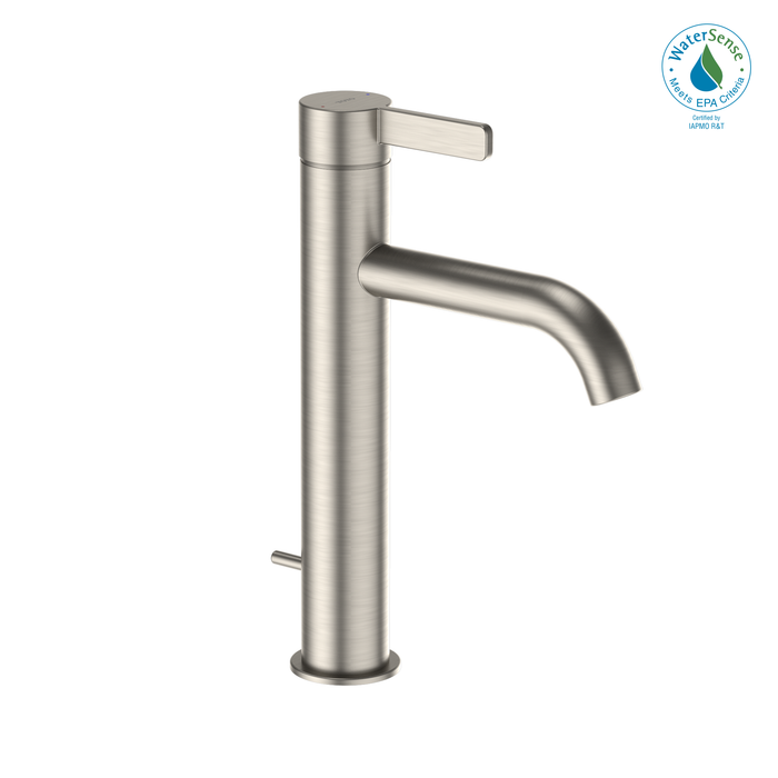 TOTO GF 1.2 GPM Single Handle Semi-Vessel Bathroom Sink Faucet with COMFORT GLIDE Technology, Brushed Nickel - TLG11303U#BN