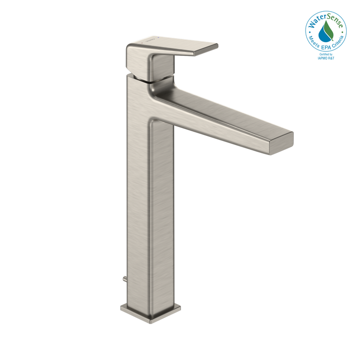 TOTO GB 1.2 GPM Single Handle Vessel Bathroom Sink Faucet with COMFORT GLIDE Technology, Brushed Nickel - TLG10305U#BN