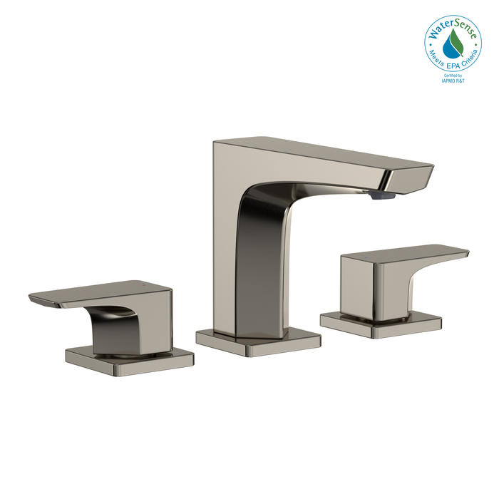 TOTO GE 1.2 GPM Two Handle Widespread Bathroom Sink Faucet, Polished Nickel