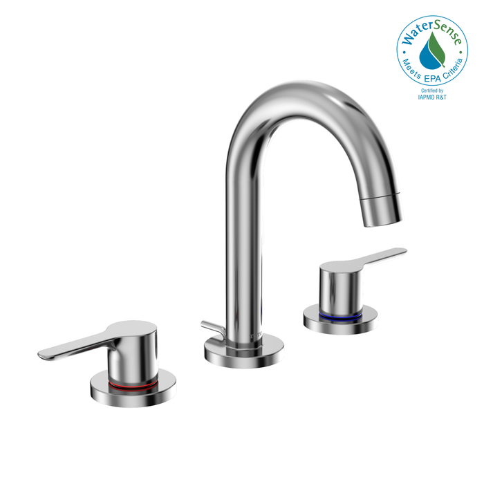 TOTO LB Series Two Handle Widespread 1.2 GPM Bathroom Sink Faucet with Drain Assembly, Polished Chrome - TLS01201U#CP