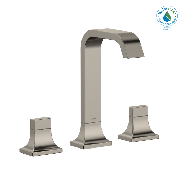 TOTO GC 1.2 GPM Two Handle Widespread Bathroom Sink Faucet, Polished Nickel
