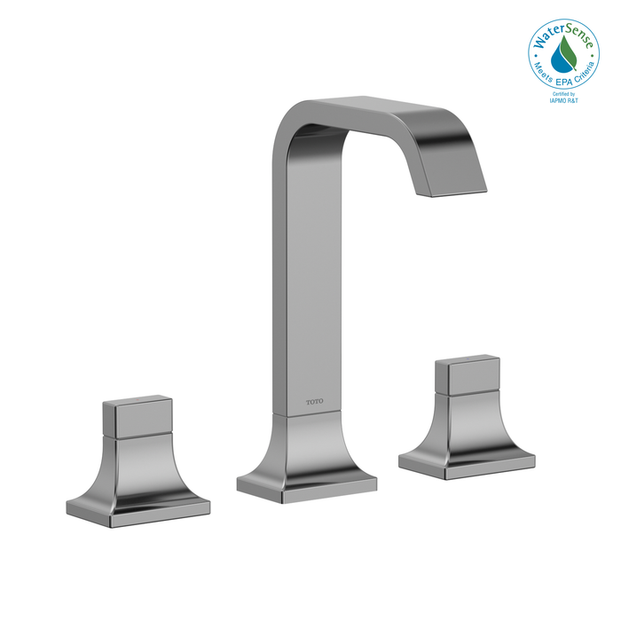 TOTO GC 1.2 GPM Two Handle Widespread Bathroom Sink Faucet, Polished Chrome