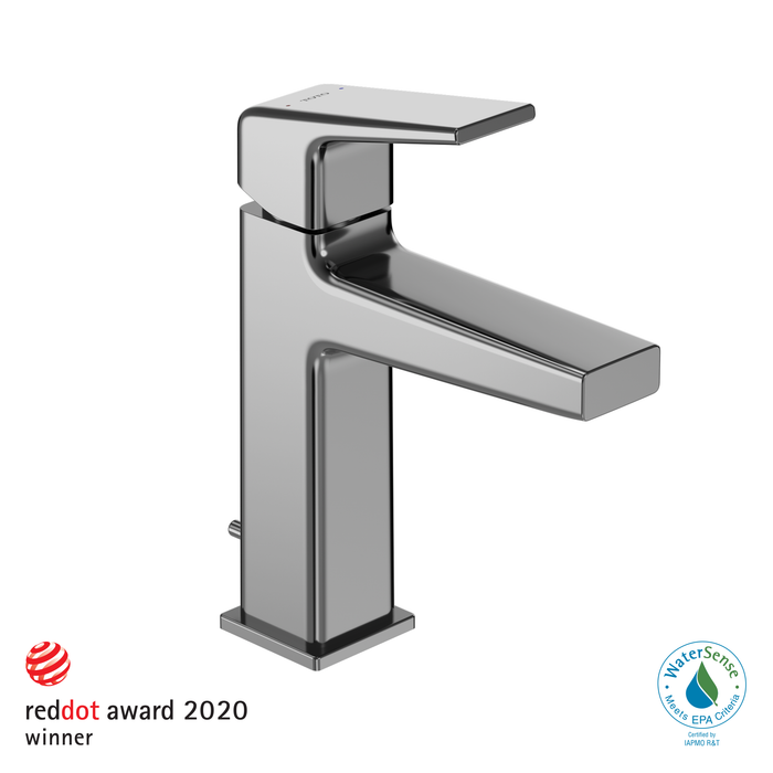 TOTO GB Series 1.2 GPM Single Handle Bathroom Sink Faucet with COMFORT GLIDE Technology and Drain Assembly, Polished Chrome - TLG10301U#CP