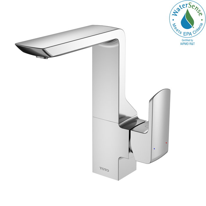TOTO GR Series 1.2 GPM Single Side Handle Bathroom Sink Faucet with COMFORT GLIDE Technology and Drain Assembly, Polished Chrome