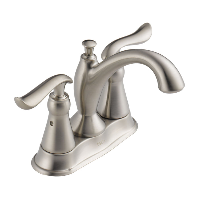 Linden® Two Handle Centerset Bathroom Faucet in Stainless